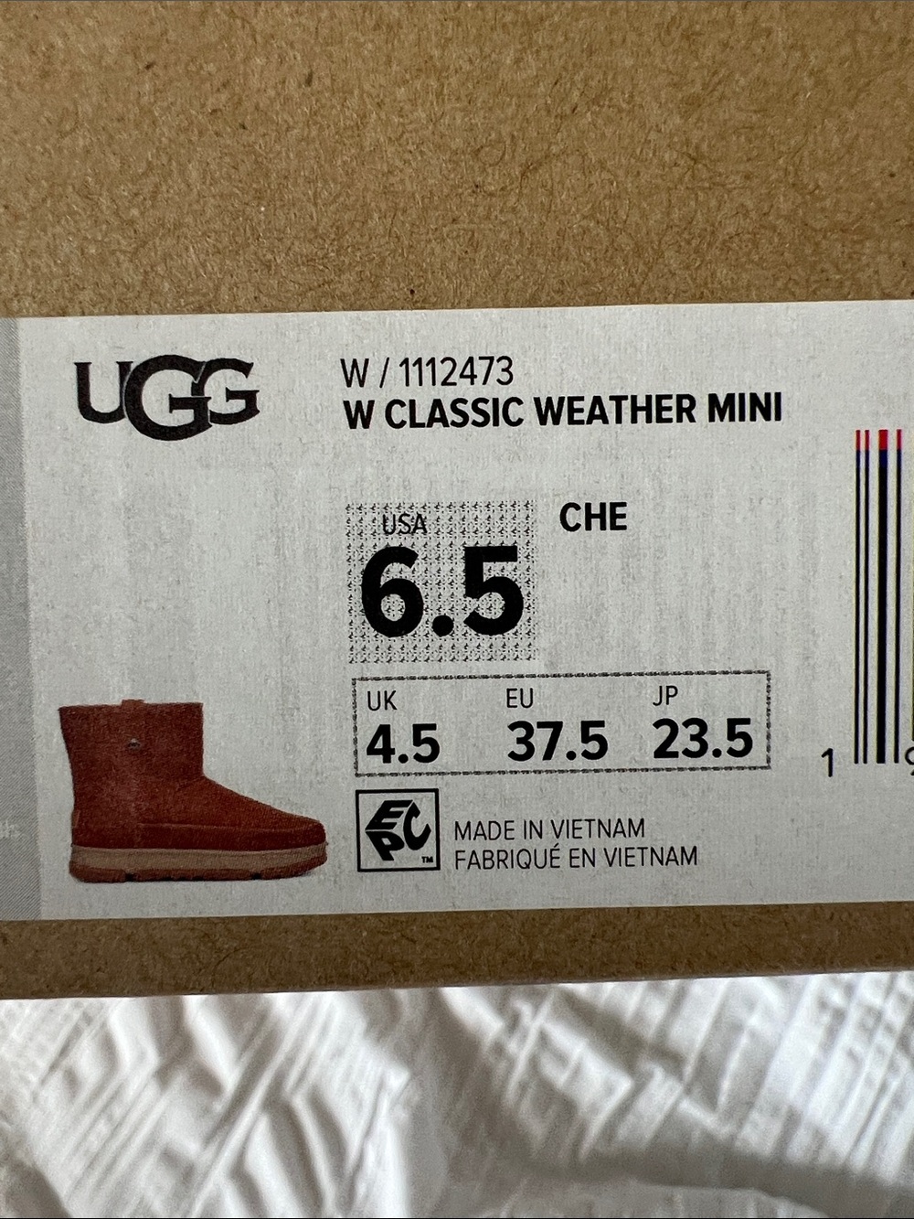 UGG W Classic Weather Mini - Chestnut Red - Picture 2 of 7